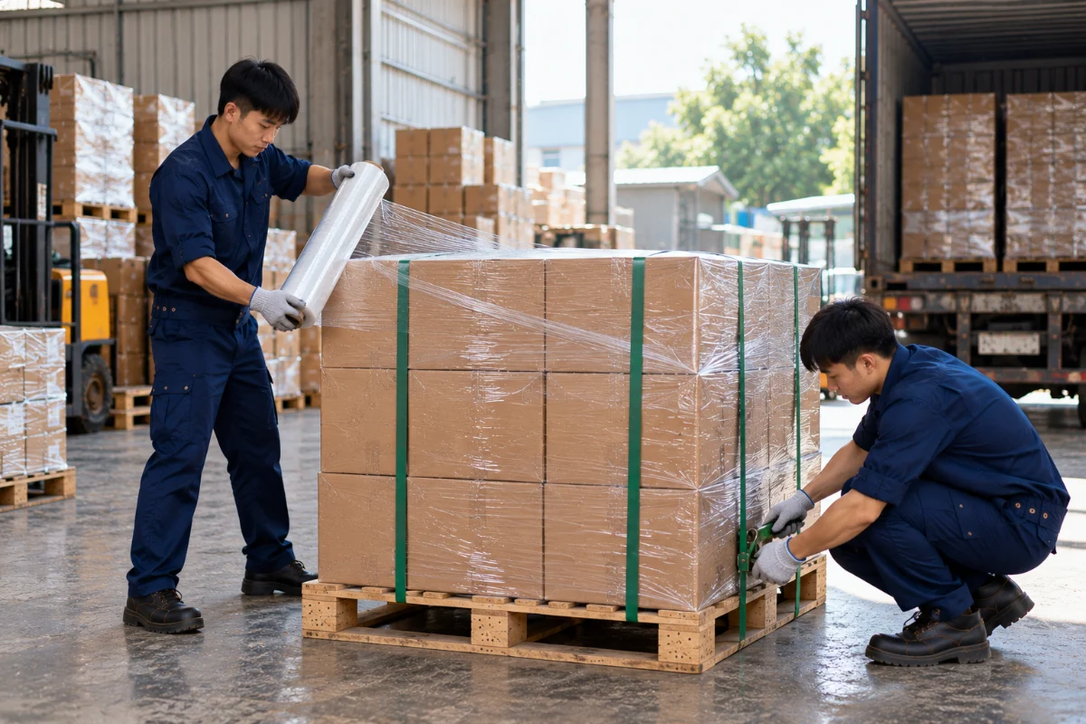 Đóng gói, quấn pallet